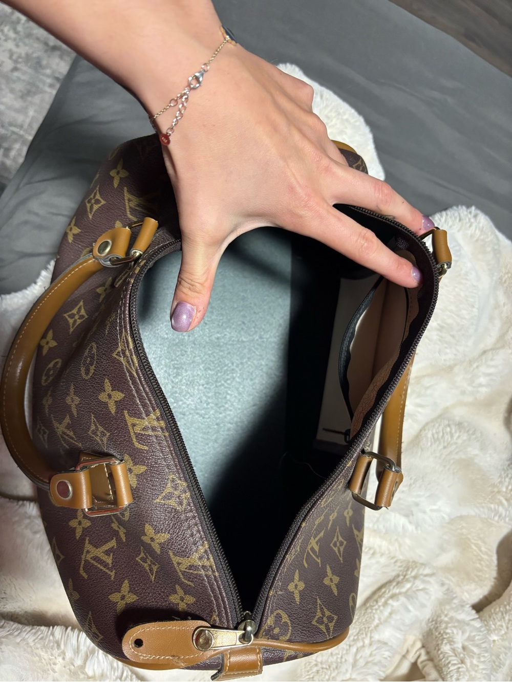 Louis Vuitton Monogram Canvas Satchel in Brown and Tan - Picture 3 of 4